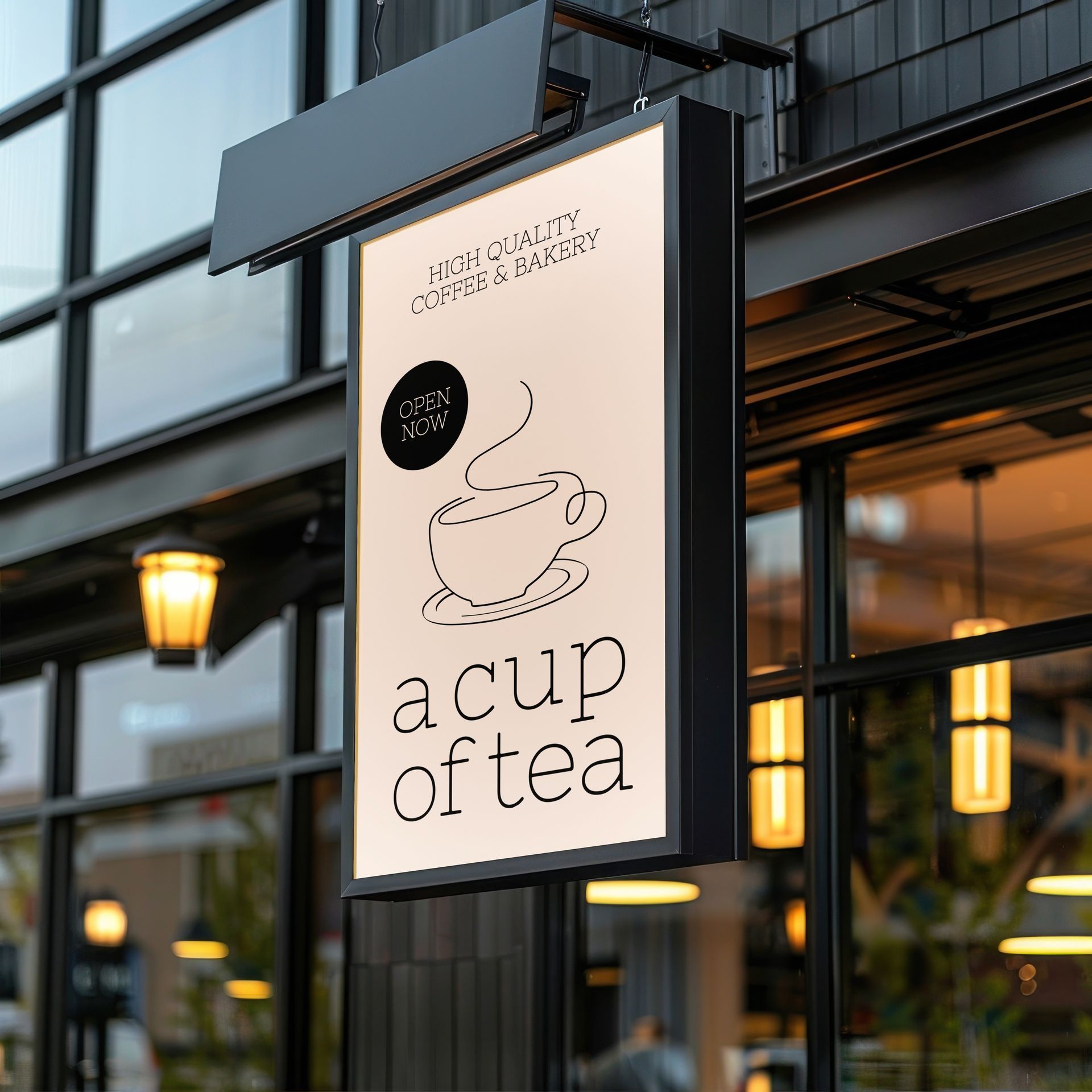 Enseigne d'un salon de thé