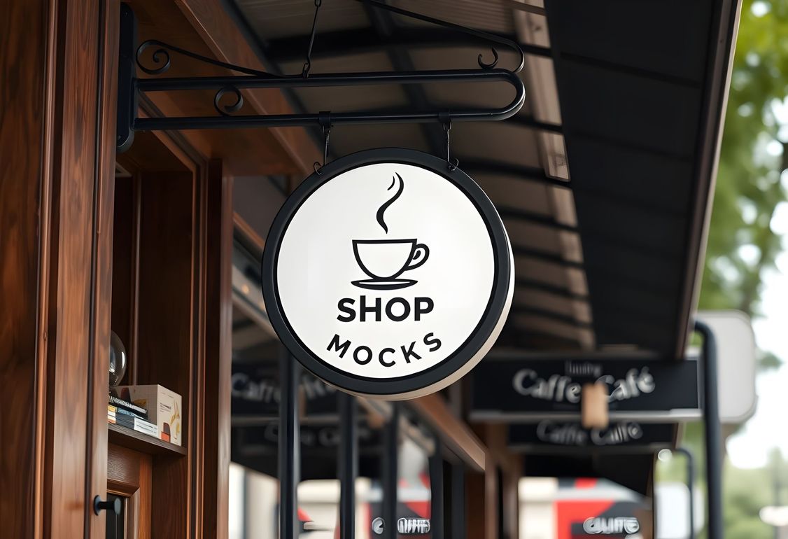 Enseigne d'un café