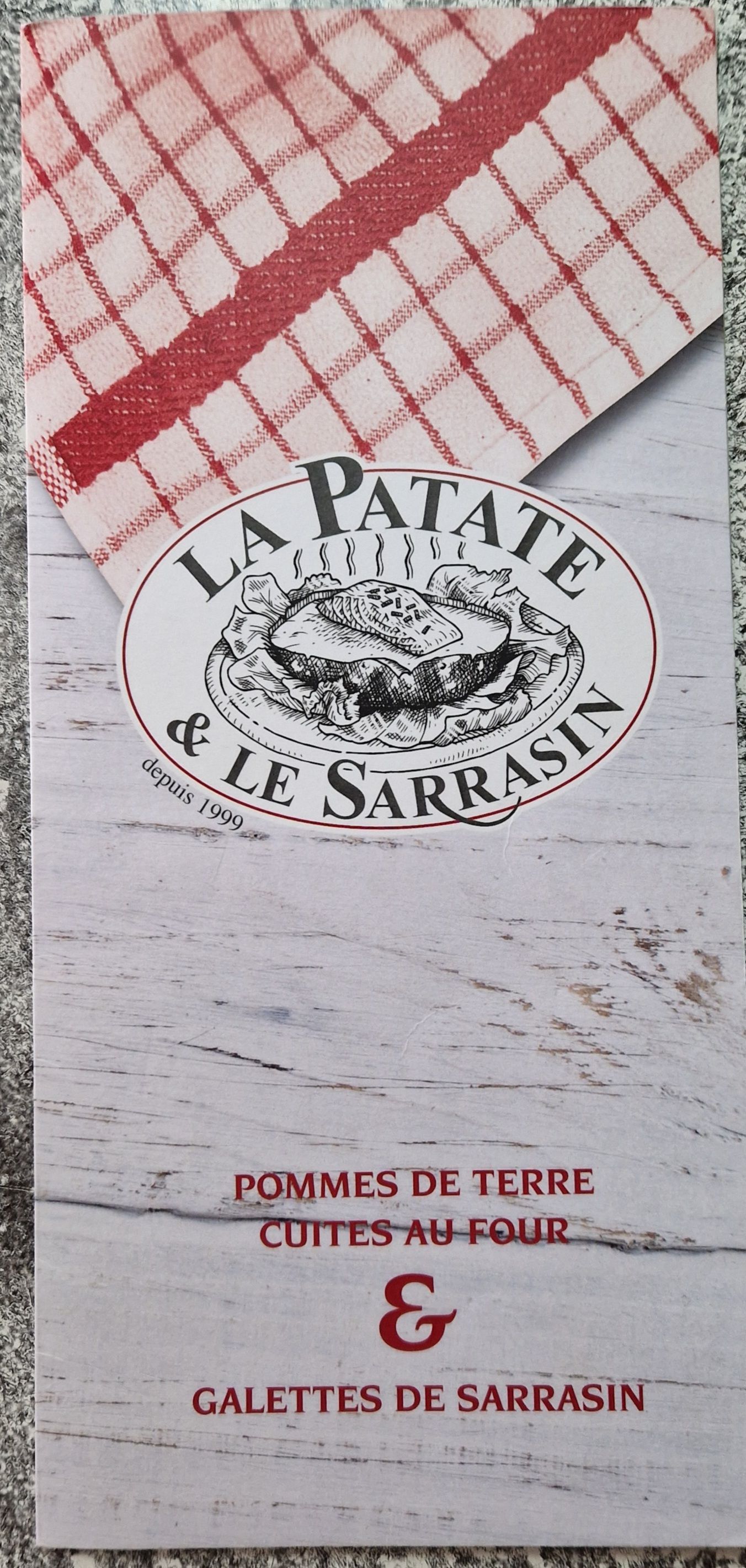 Couverture de la carte du restaurant