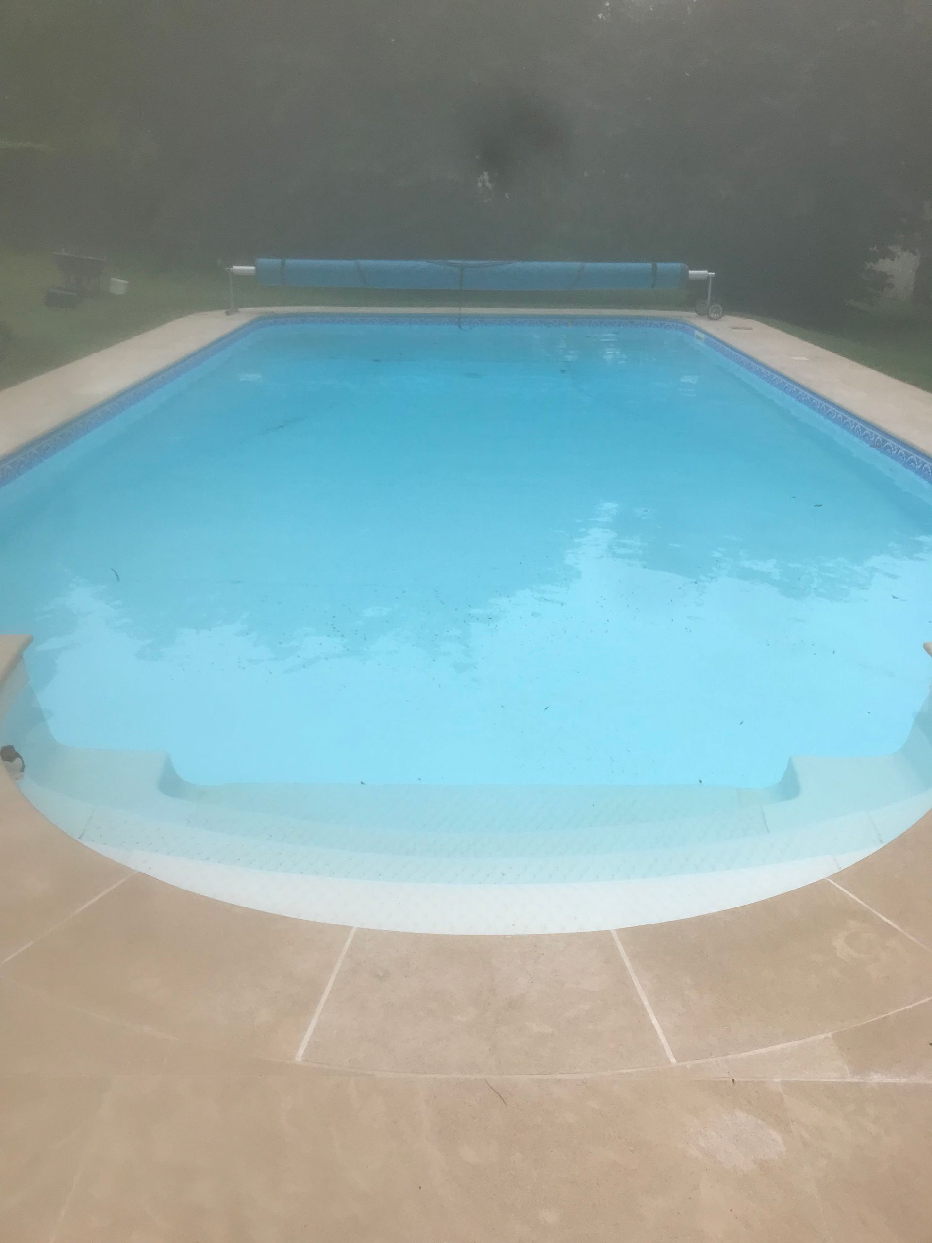 Piscine extérieure arrondie