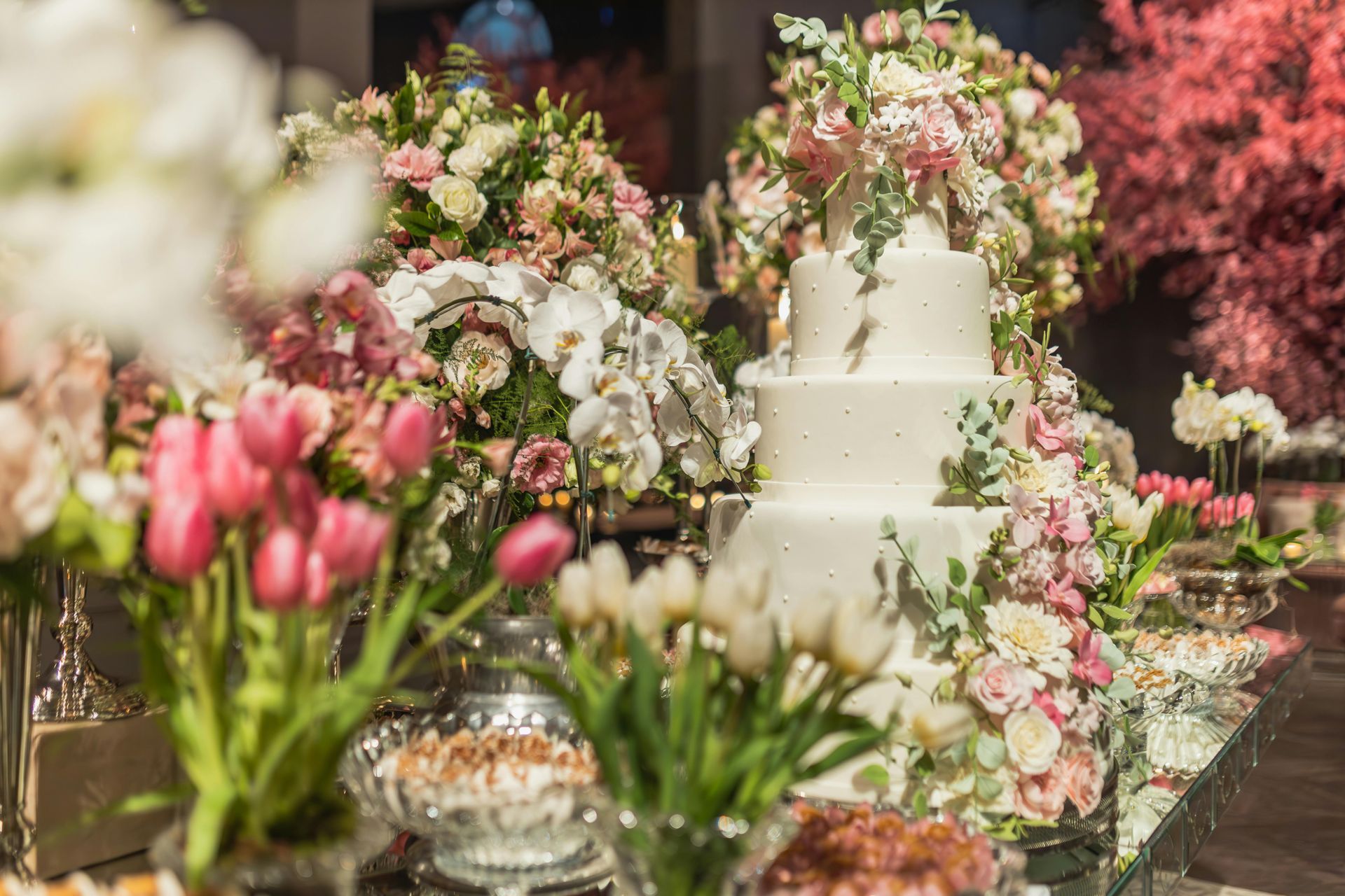 Gâteau de mariage floral