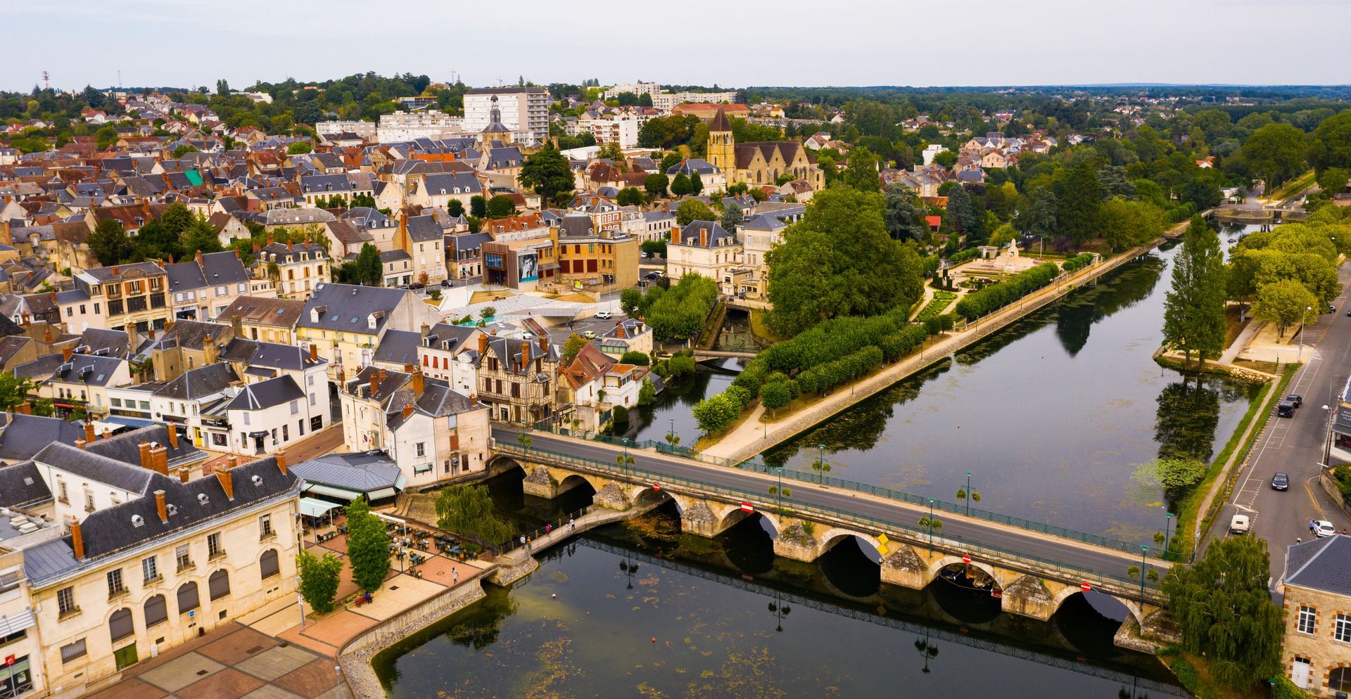 Ville de Vierzon vue de haut