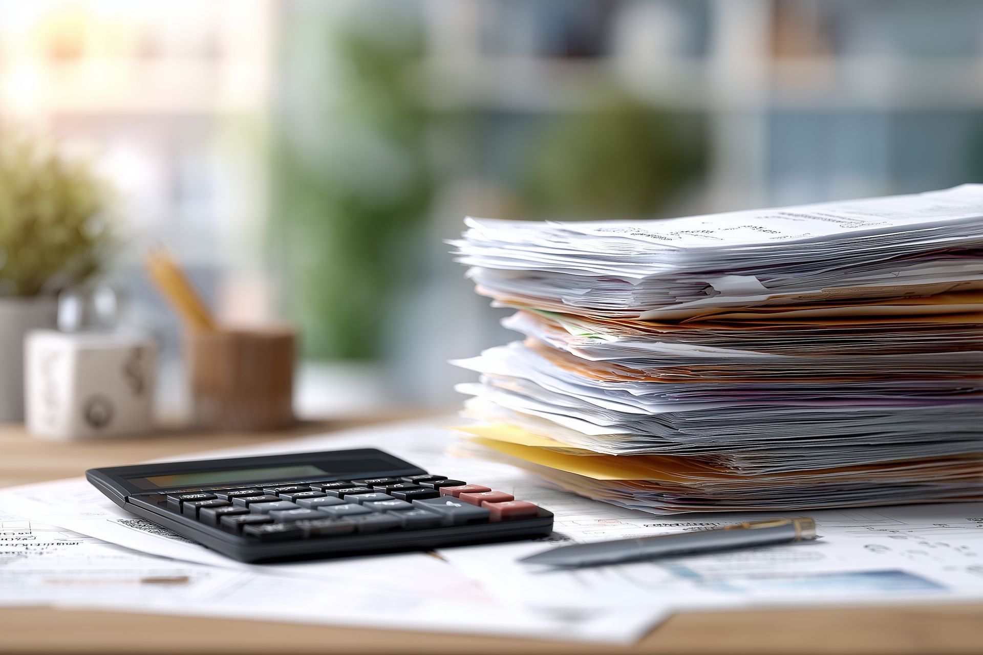 Une pile de documents.