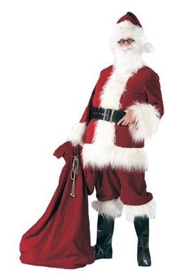 Costume Père Noël Rouge foncé