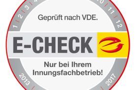 E-Check | Geprüft nach VDE. Nur bei Ihrem Innungsfachbetrieb!
