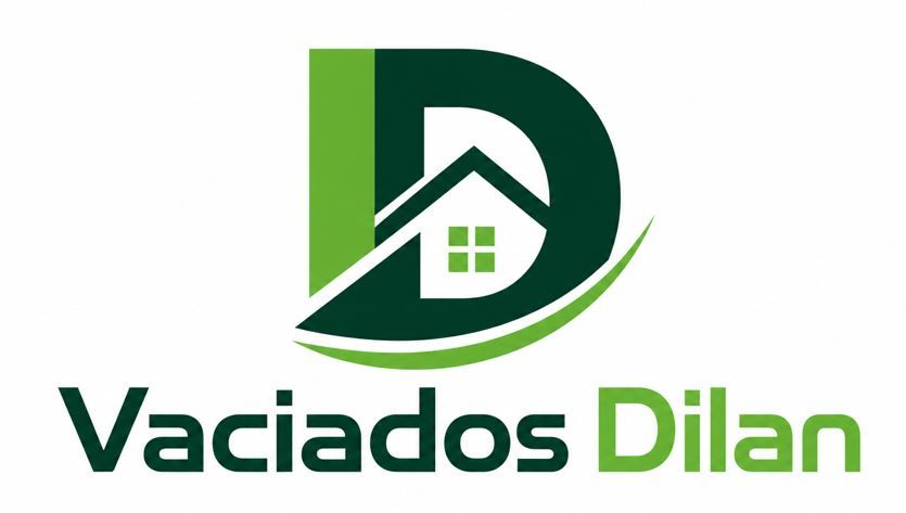 Logotipo de Vaciados Dilan en verde y verde oscuro, con una casa estilizada dentro de una gran &ldquo;D&rdquo;.
