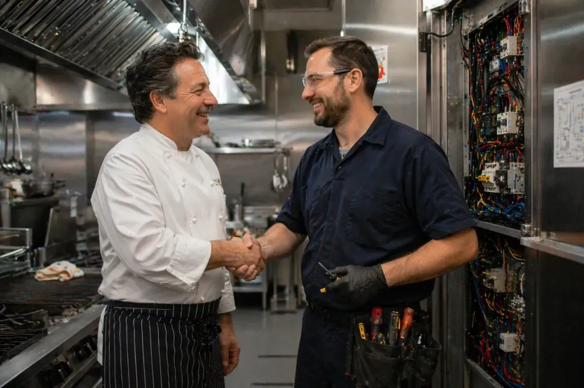 Cucarachas arrastrándose sobre migas y baldosas en el piso cerca de una pared.