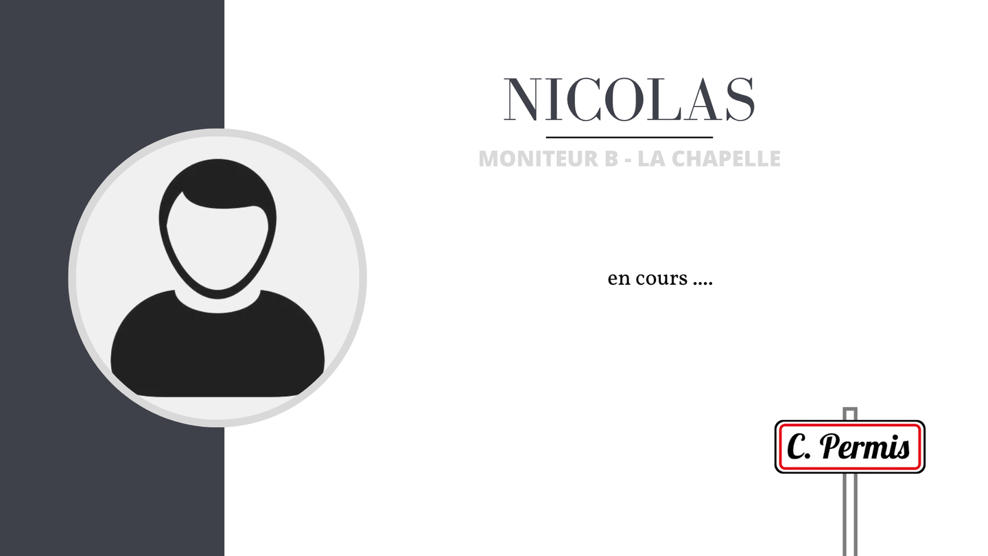 Description de Nicolas, moniteur voiture