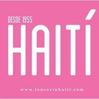Logotipo cuadrado rosa con texto blanco: "HAIT&Iacute;" con "DESDE 1955" arriba y la URL del sitio web debajo.