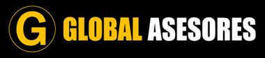 Logotipo global de AseSORES con icono G amarillo y texto en negrita amarillo y blanco sobre fondo negro.