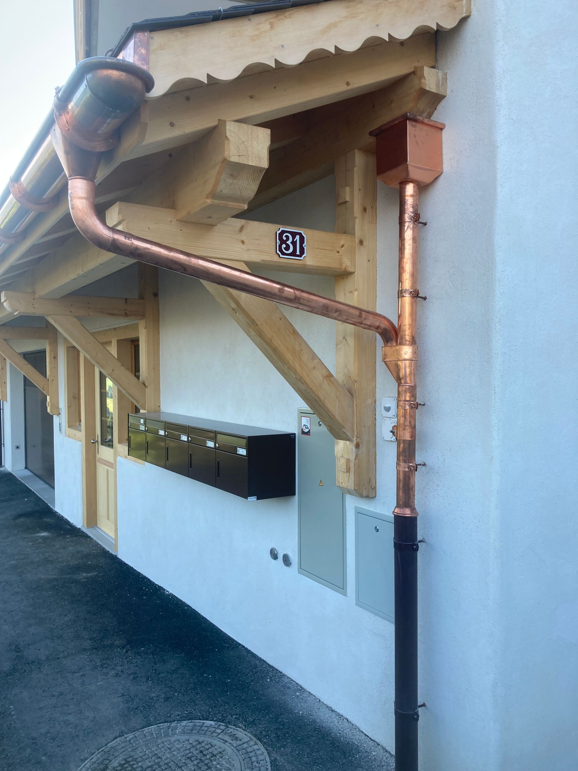 Chéneau en cuivre - ferblanterie - Thierry Schopfer Sàrl