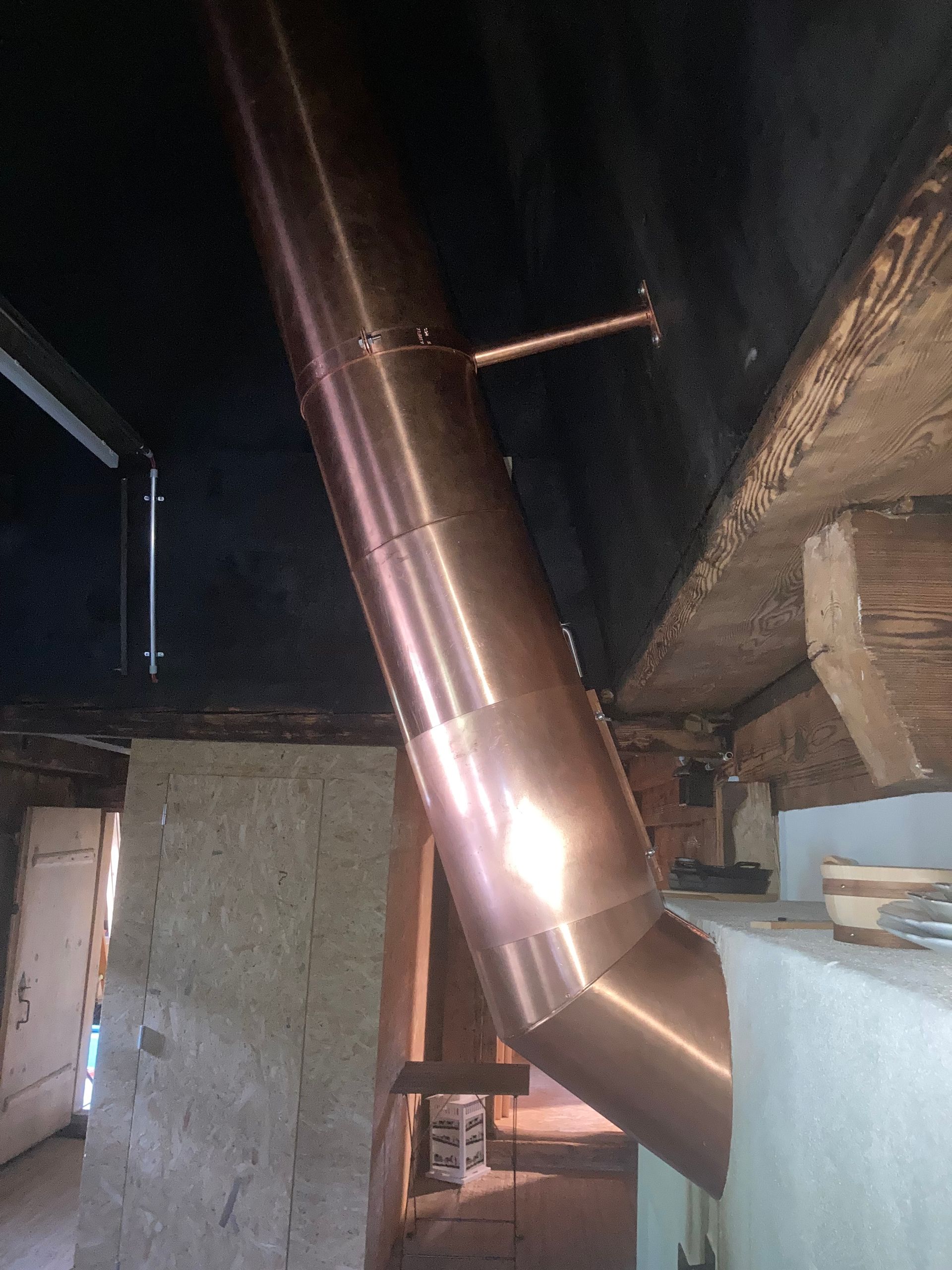 Détail d’un raccordement en cuivre soudé - Thierry Schopfer Sàrl