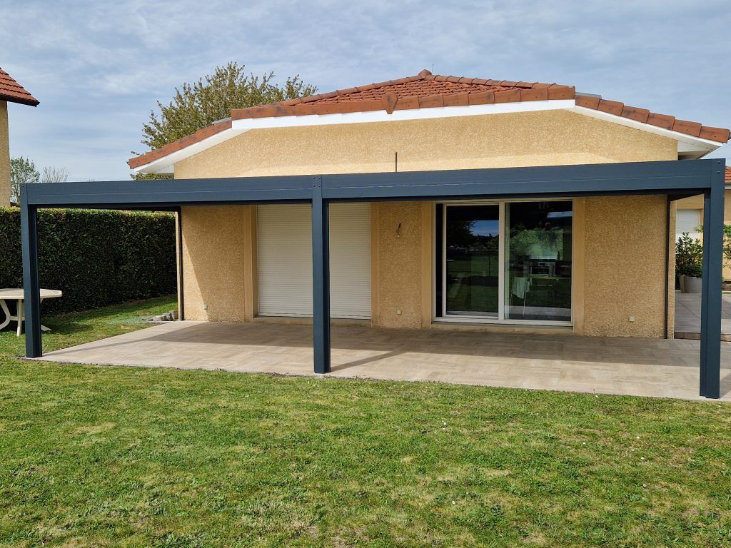 Double pergolas sous une terrasse 1.
