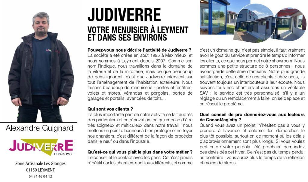 Article de journal parlant de Judiverre.