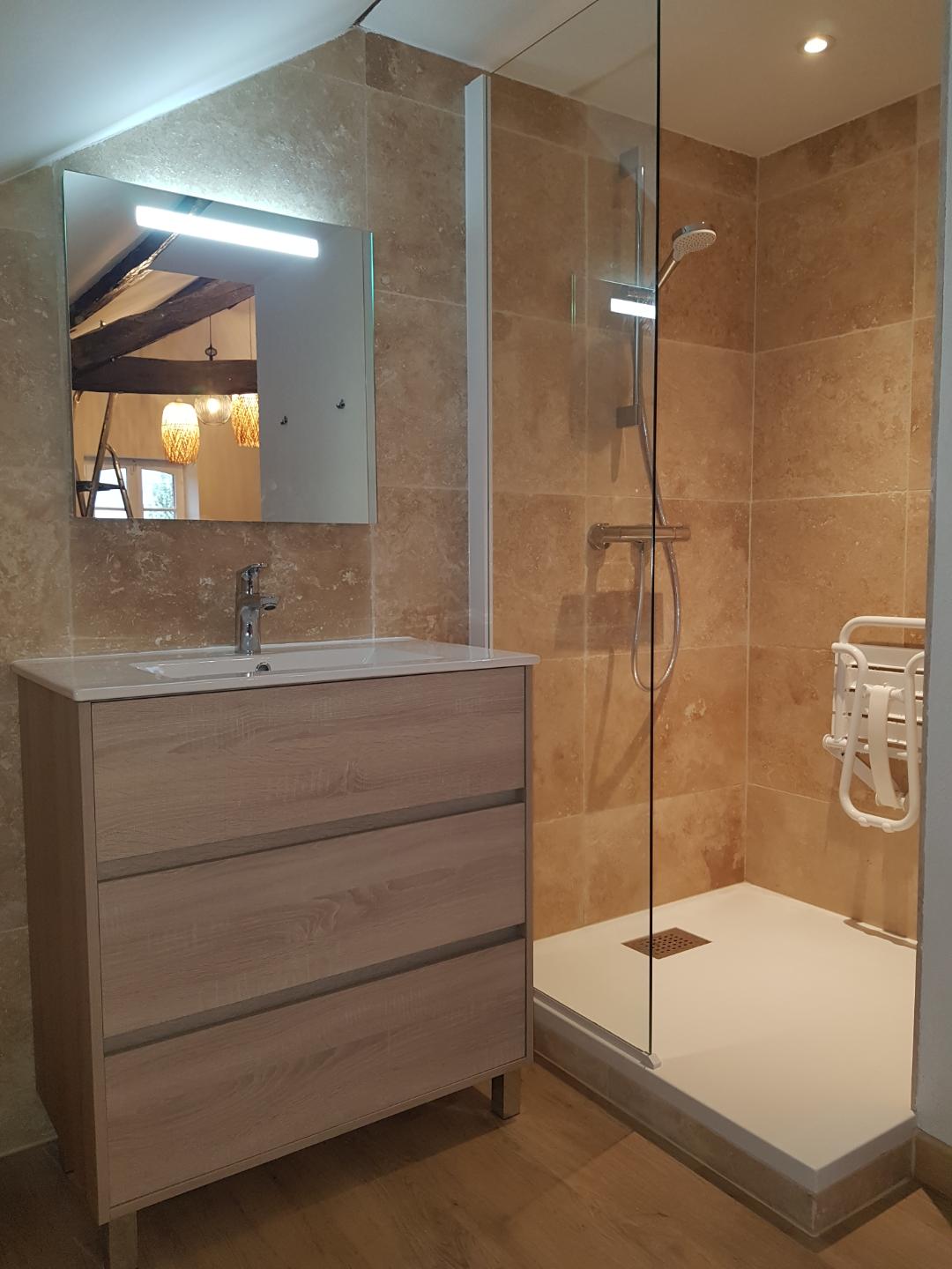 Pose d'un bac de douche