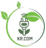 Un logo pour kr.com avec une plante et une prise