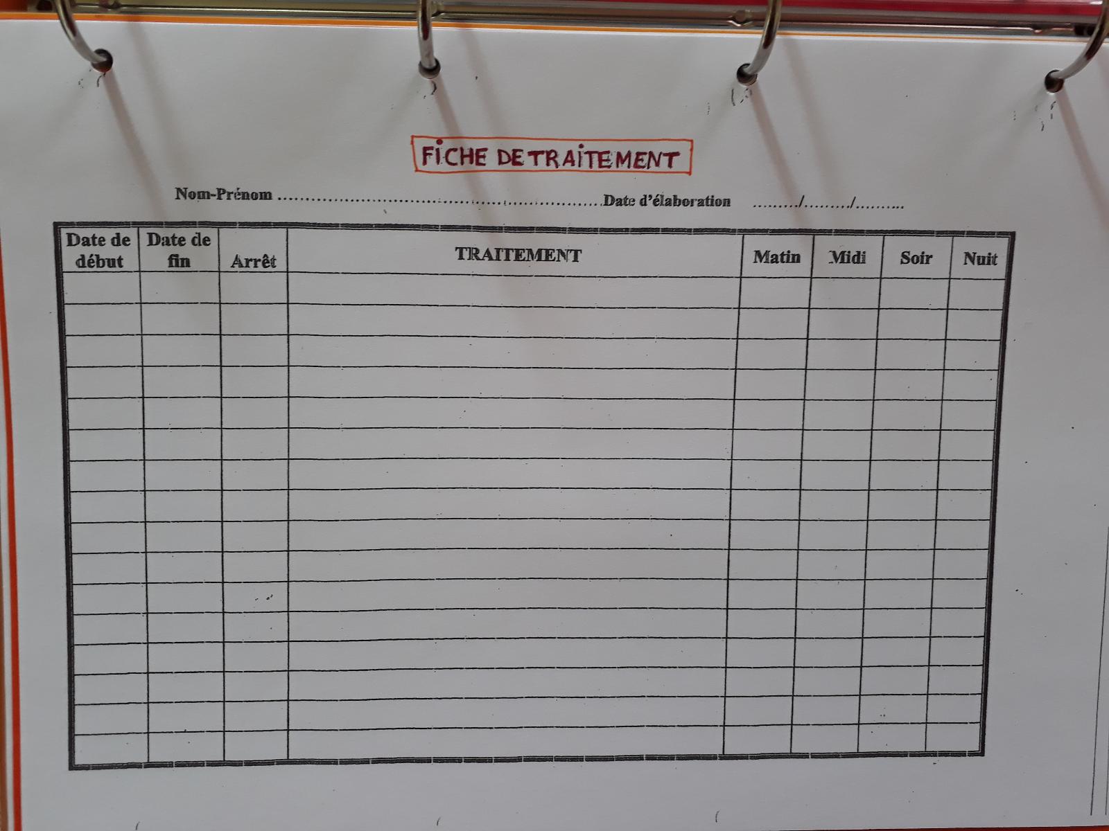 Fiche de traitement
