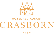 Het logo voor het hotel-restaurant Crasborn in Thorn
