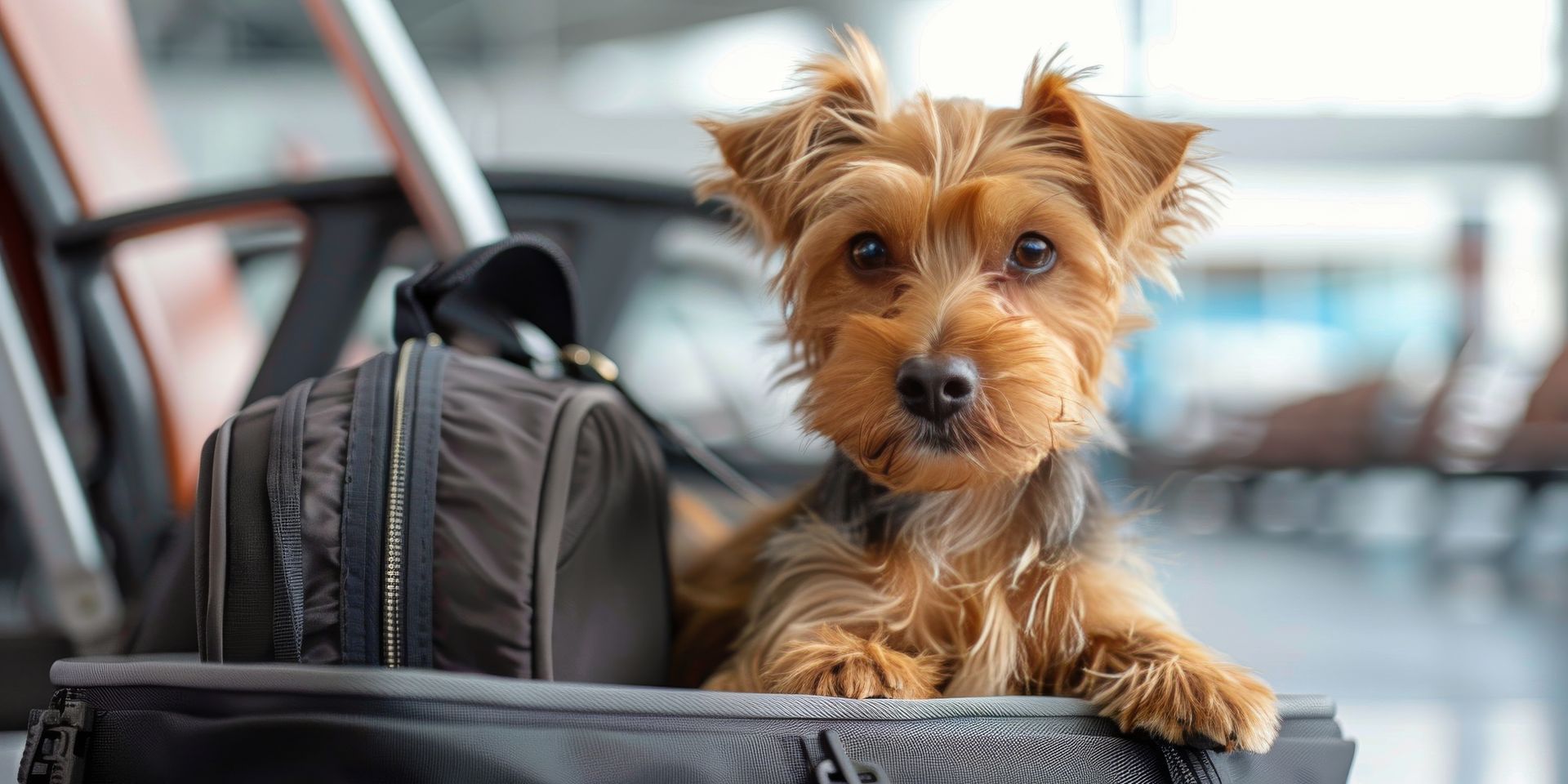 <a href= Hond met koffer