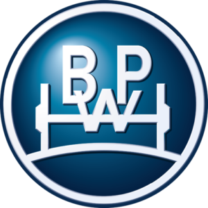 Un círculo azul con la letra bp en él