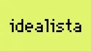 La palabra idealista está escrita en negro sobre fondo amarillo.
