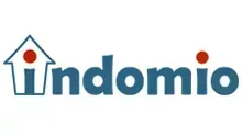 El logotipo de indomio es una casa con una flecha apuntando hacia arriba.
