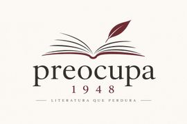 Logotipo con un libro abierto y una hoja sobre la palabra &ldquo;preocupa&rdquo;, con &ldquo;1948&rdquo; y &ldquo;literatura que perdura&rdquo; debajo.