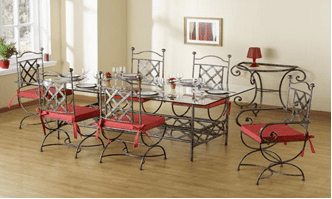 Table et chaises en fer forgé - ABC Forgeron