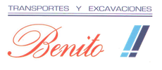 A logo for benito transportes y excavaciones