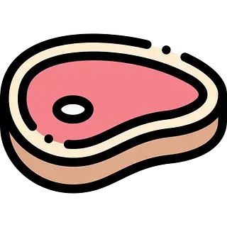 Un trozo de carne con un agujero icono gratuito