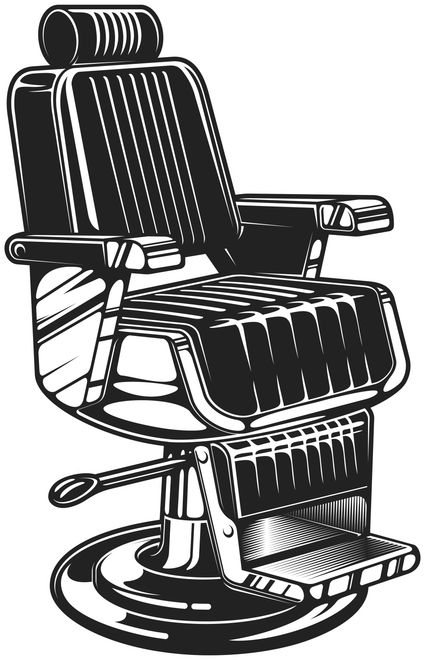 Fauteuil de coiffeur noir 