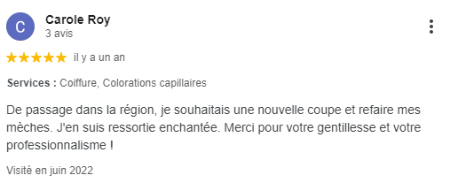 Avis client numéro 3