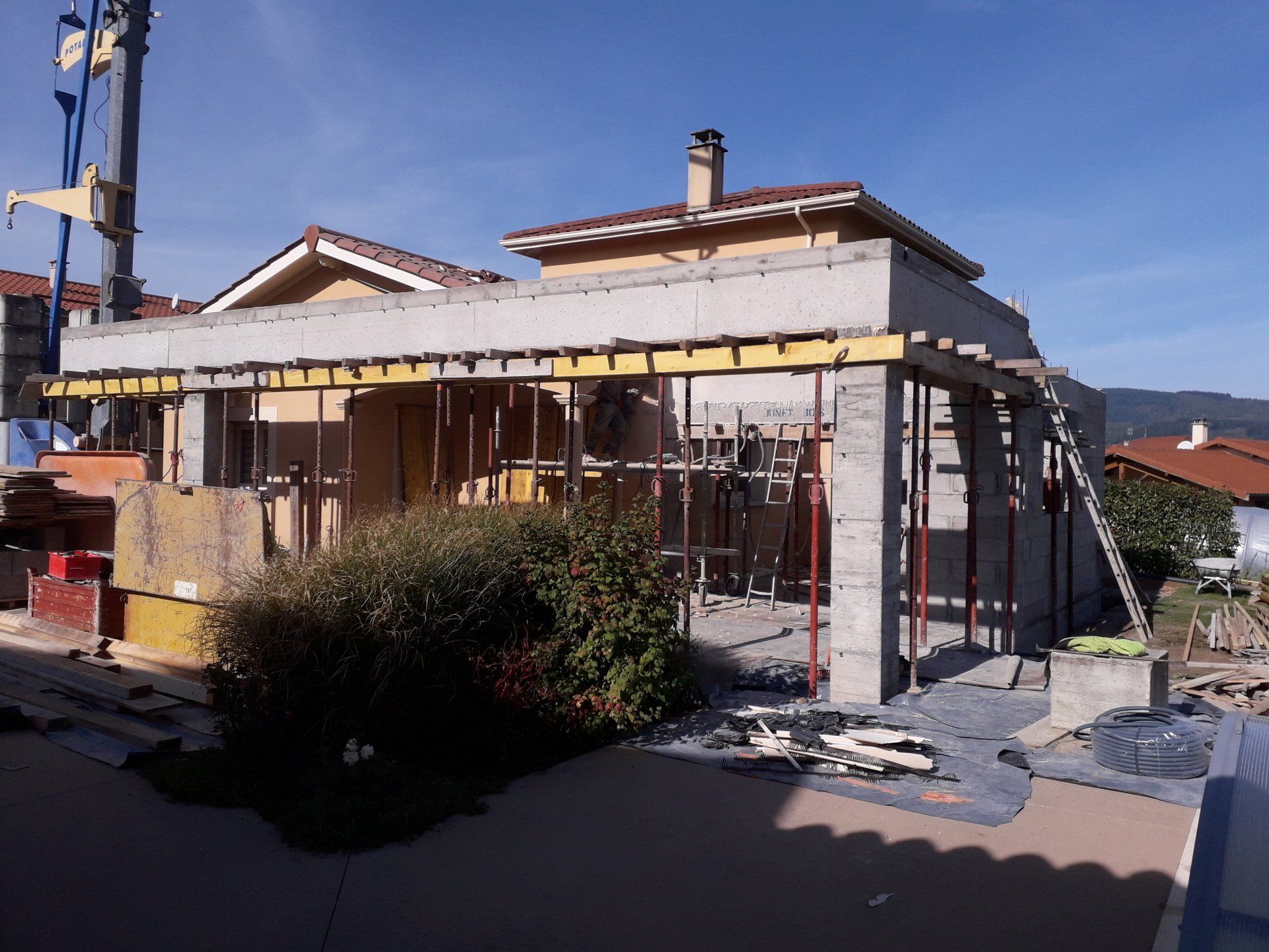 Structure en béton pour agrandir une maison
