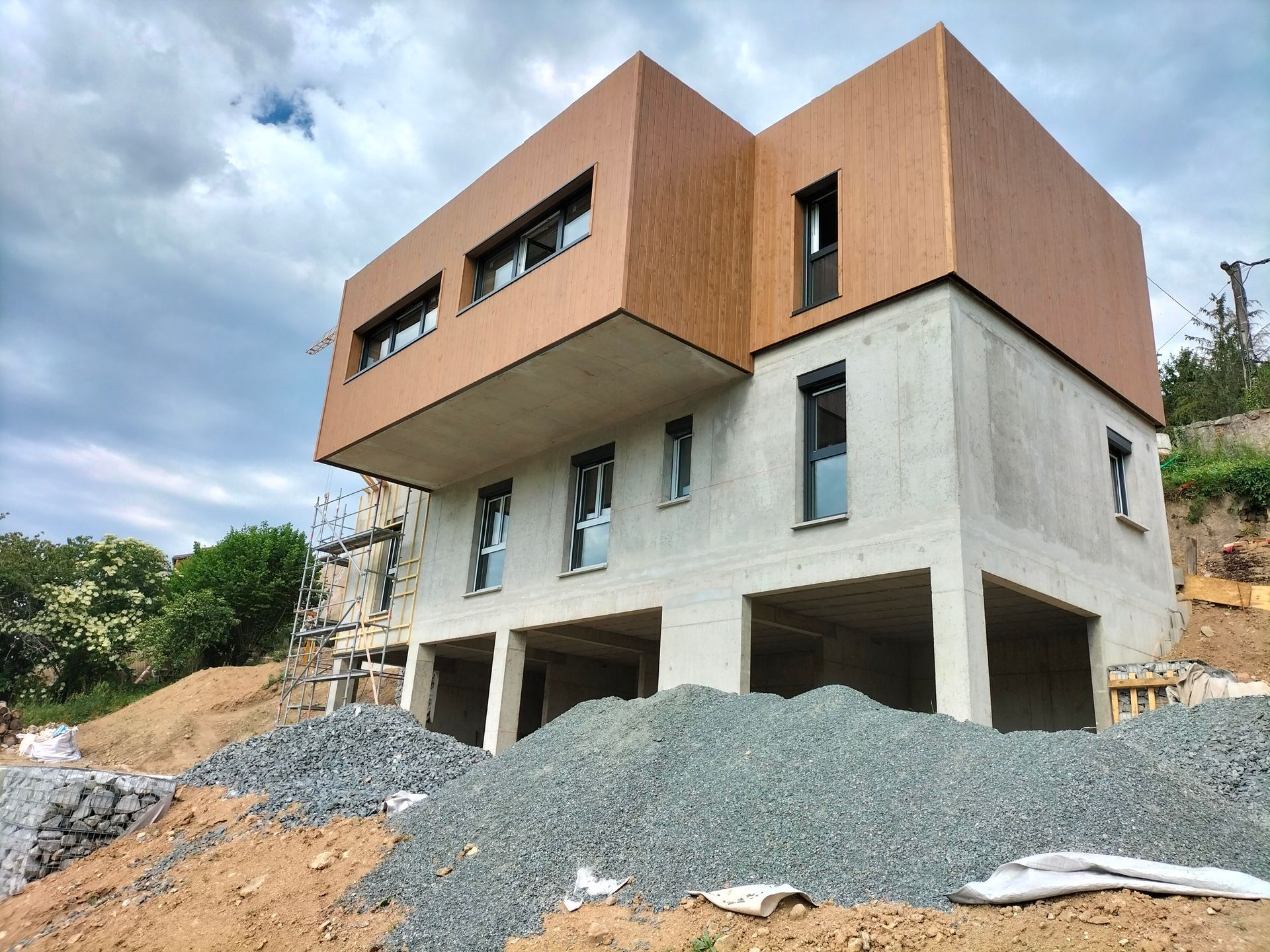 Construction d'une villa design sur trois étages