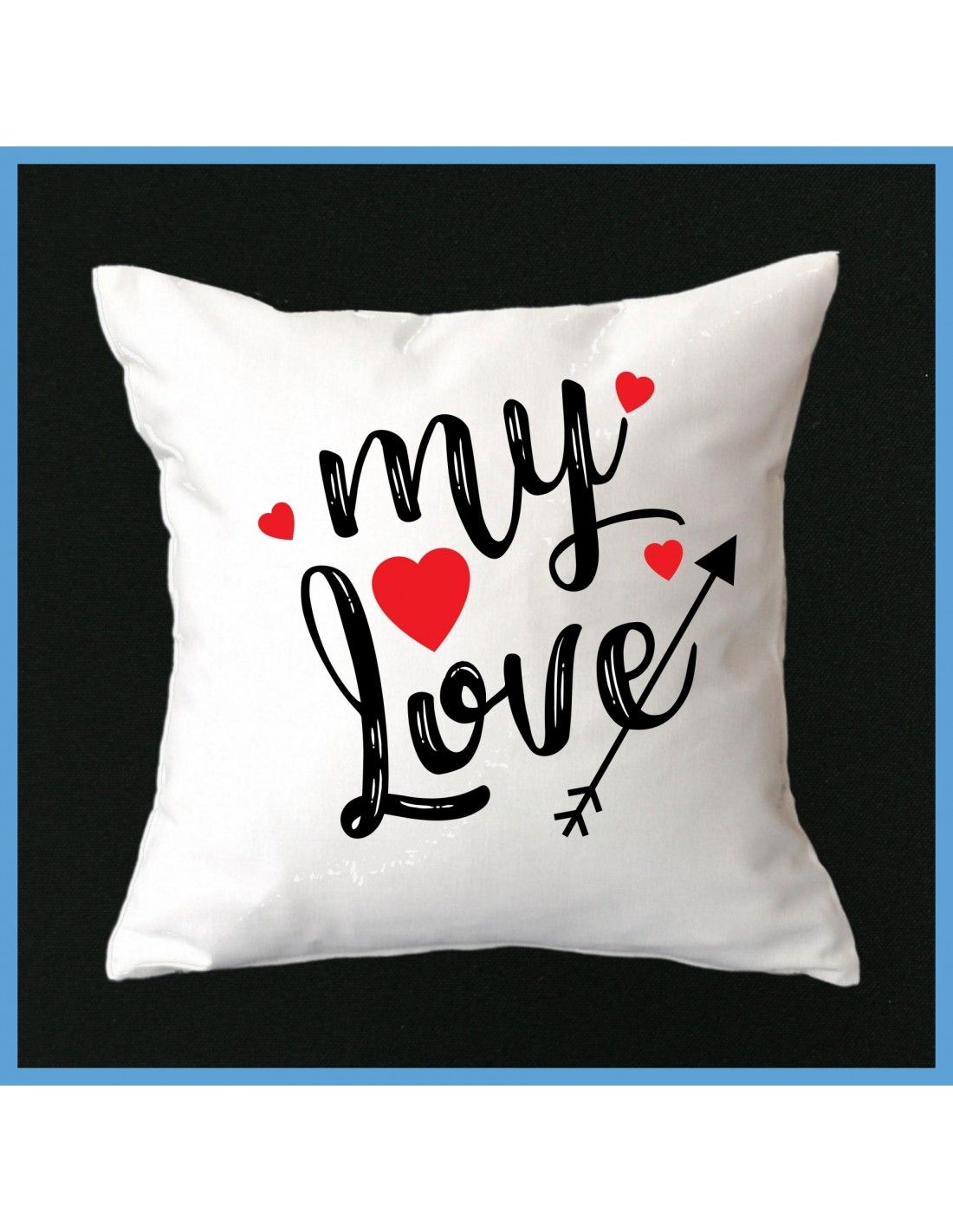 Una almohada blanca con las palabras