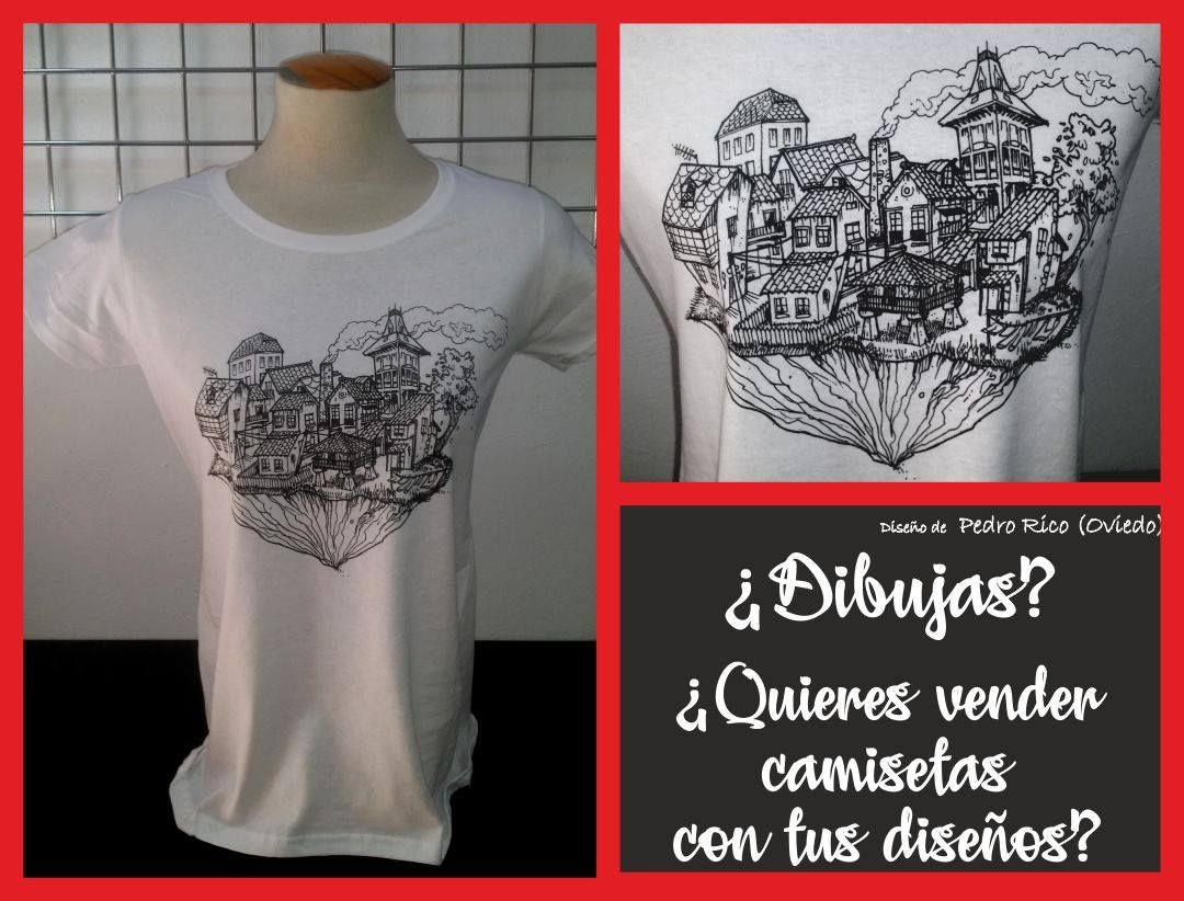 Una camiseta blanca con un dibujo en blanco y negro.