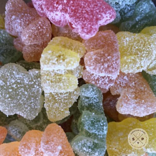 Un montón de ositos de goma de diferentes colores y sabores.