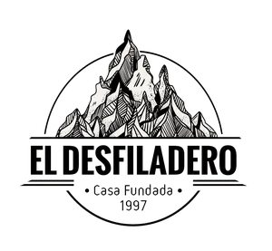 Logotipo de "El Desfiladero", con gráfico de montaña y texto. También se incluye "Casa Fundada" y el año 1997.