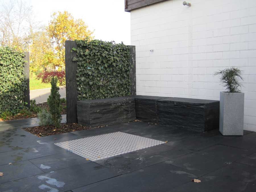 Sichtschutz Efeu Naturstein Schiefer