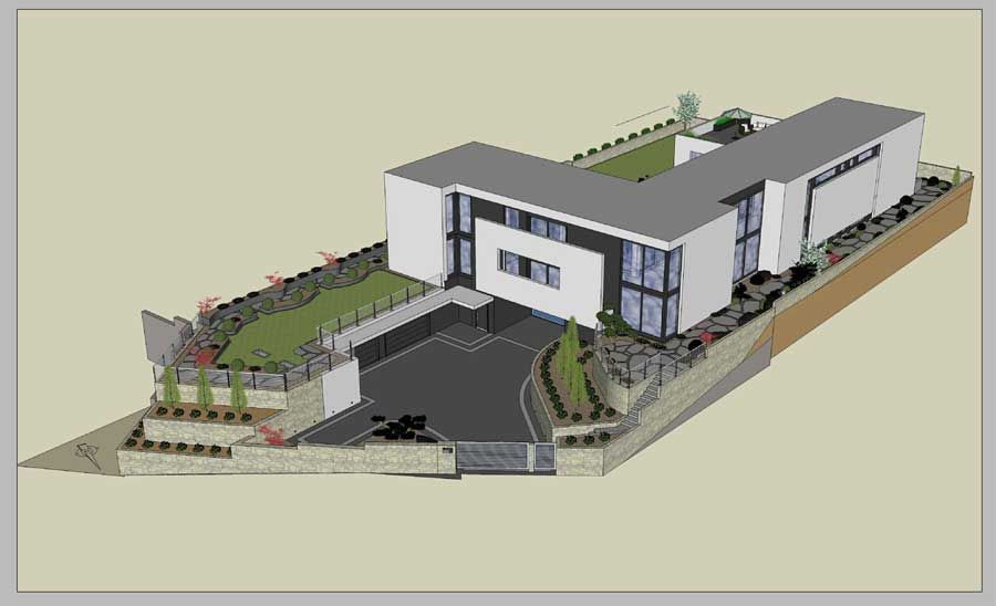 Isometrie Planung Garten