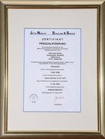 Zertifikat Präqualifizierung Hörakustik