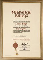 Meisterbrief Hörgeräteakustiker Patricia Bickle