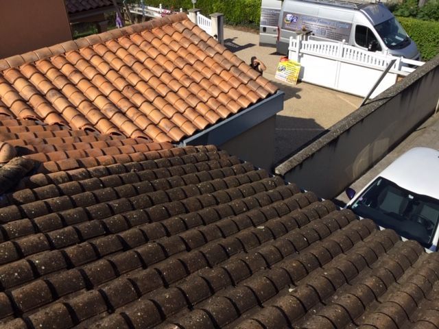 Nettoyage de toiture sale