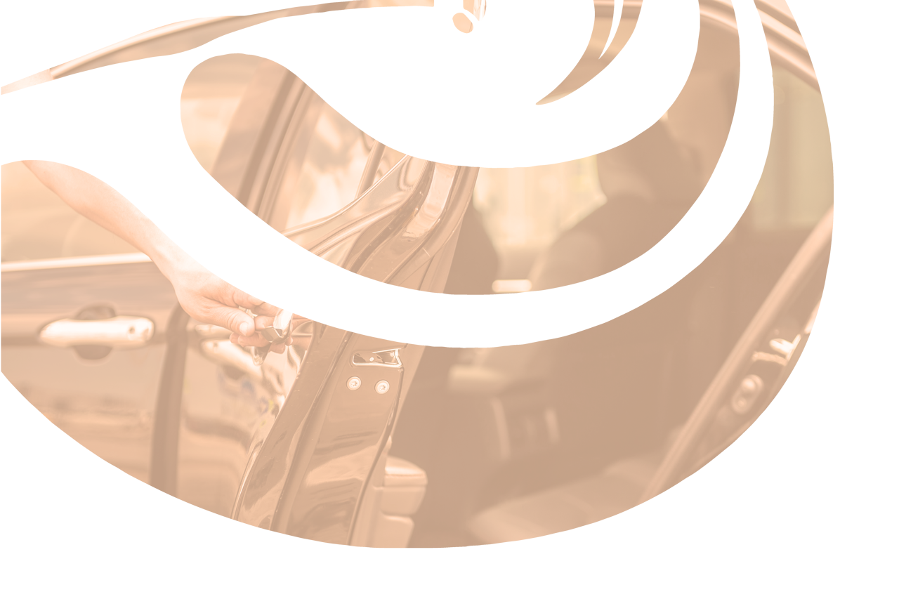 Portière ouverte d'une voiture.