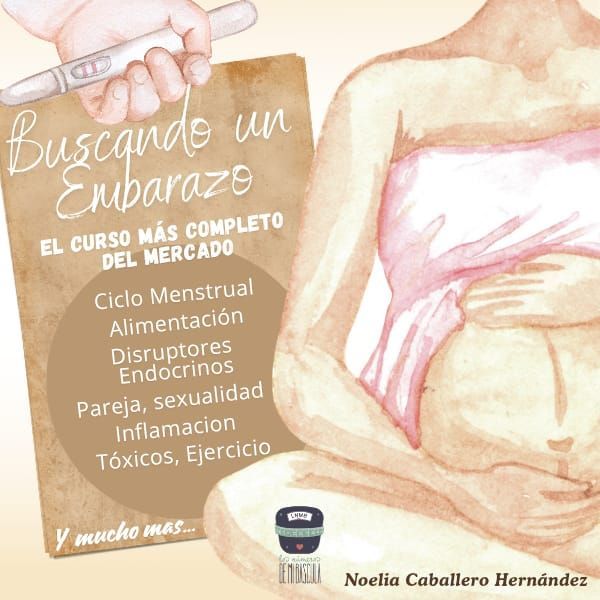 Portada del libro: Ilustración en acuarela de una persona embarazada y una mano con una prueba de embarazo positiva. Título: 