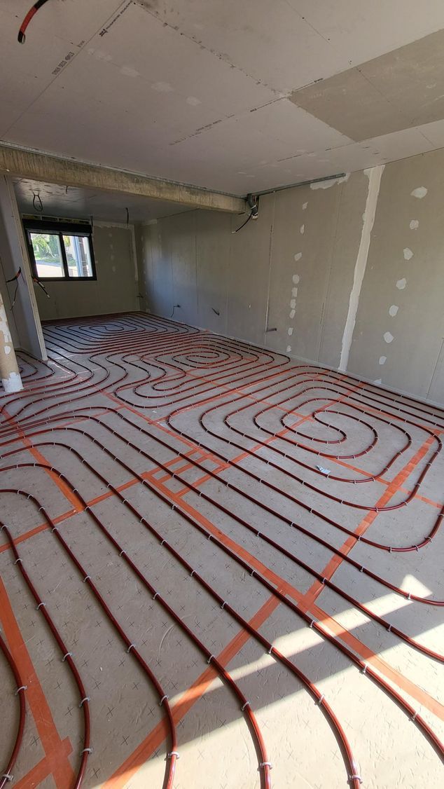 Installation de plancher chauffant