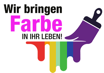 A logo that says wir bringen farbe in ihr leben