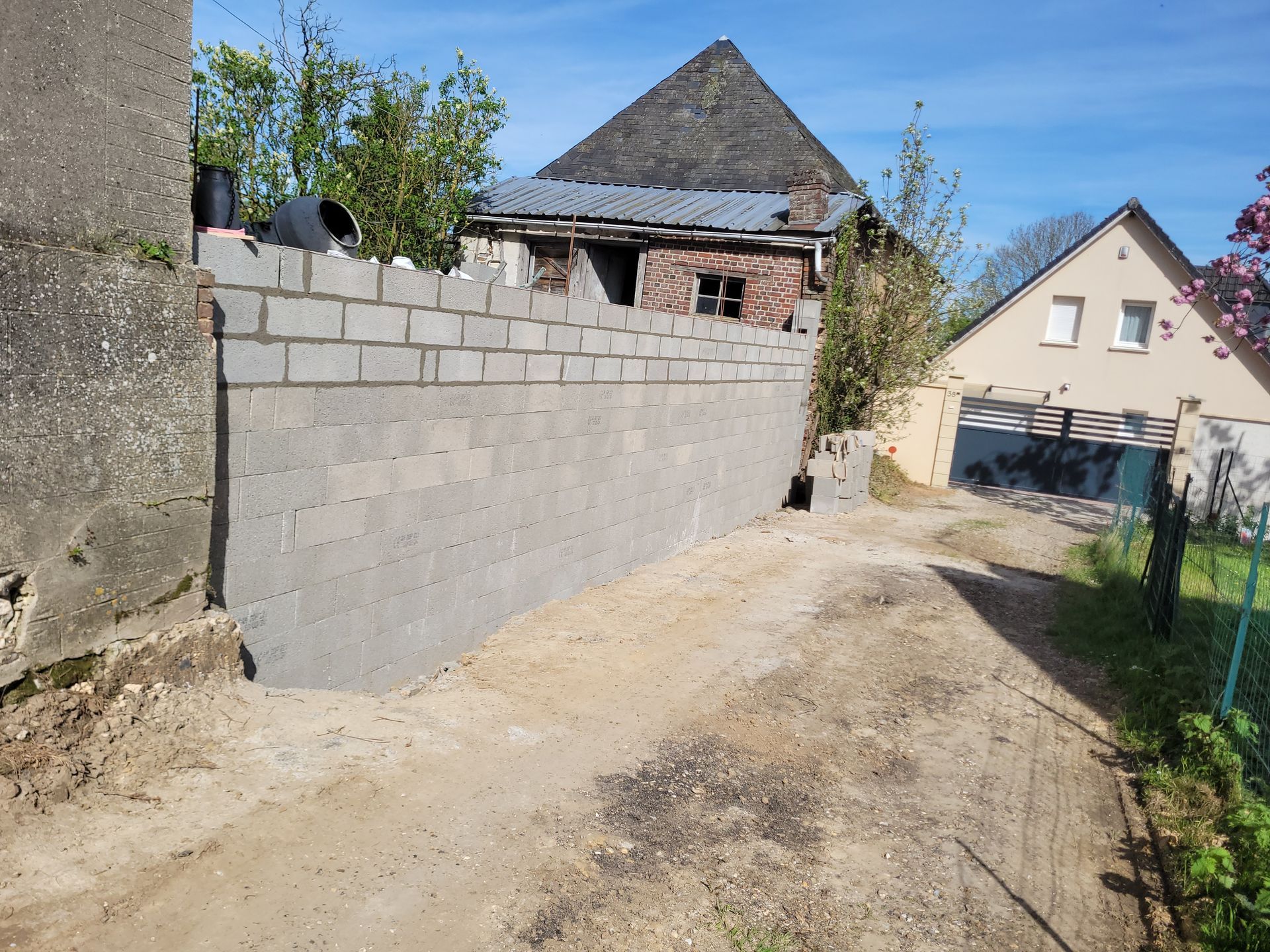 Création de mur travaux de maçonnerie