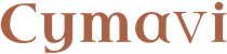 Logotipo de Cymavi en letras serif marrones.