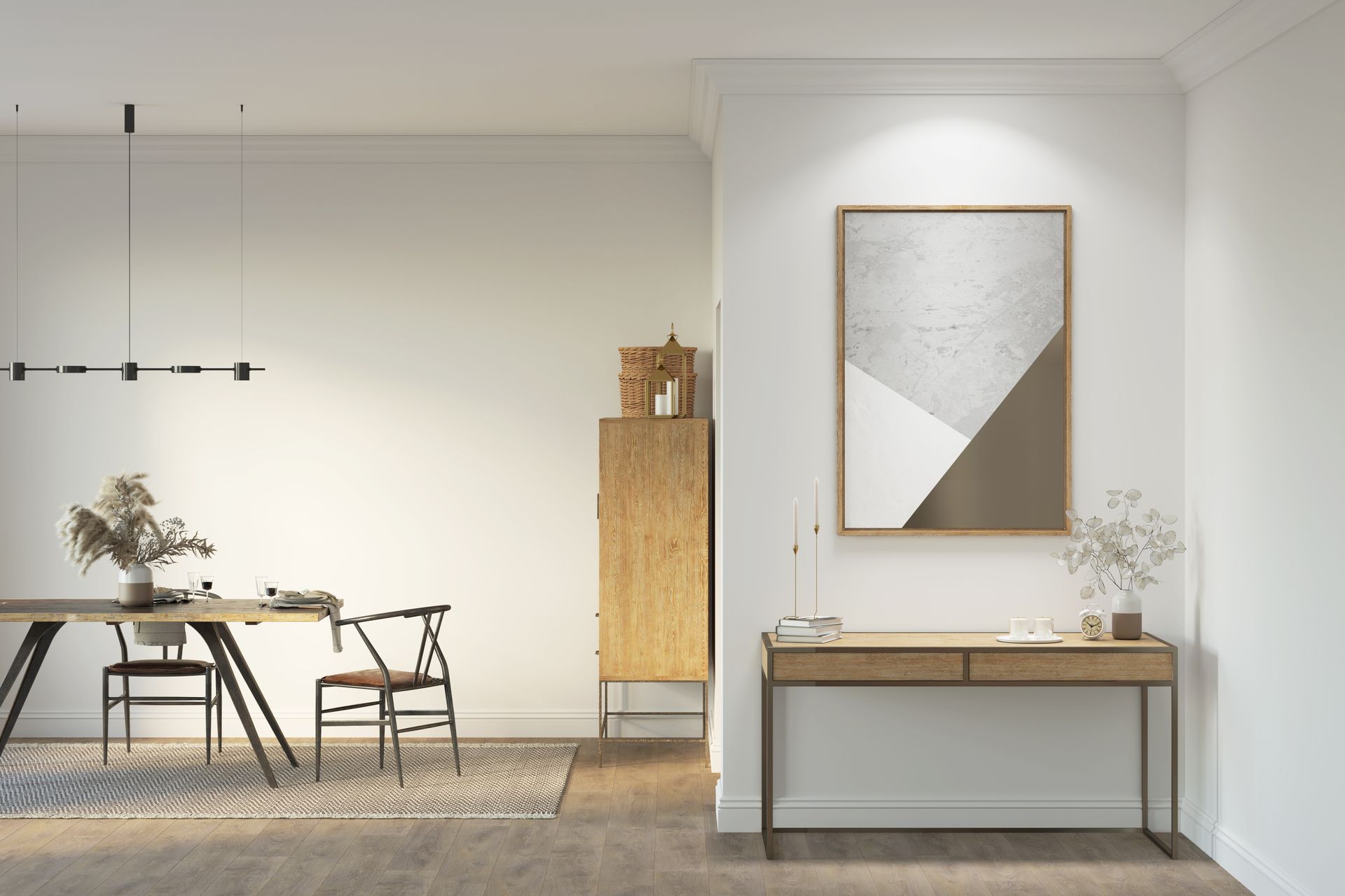 Peinture d'un salon et d'une entrée